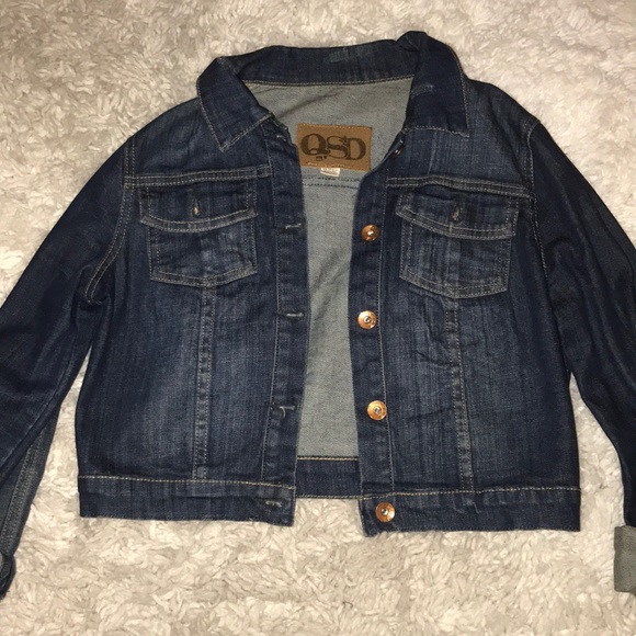 Blue Denim Semi Cropped Jacket - Picture 2 of 5